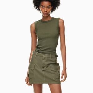 TNA Supply Cargo Micro Skirt — GD Army Green, 00